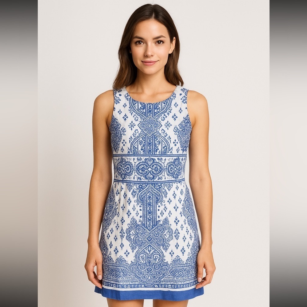 ADORNE Womens Jarita Cotton Dress Size 6 Summer Casual Boho Resort